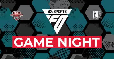 Fuel, EA Sports FC and FSU logos are displayed. Text states: Game Night.