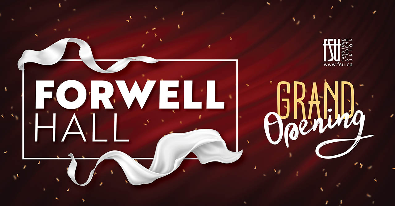 Forwell Hall. Giveaways. Food. Fun. Grand Opening. 10 a.m. to 3 p.m. Friday, January 26. Student Union Building.