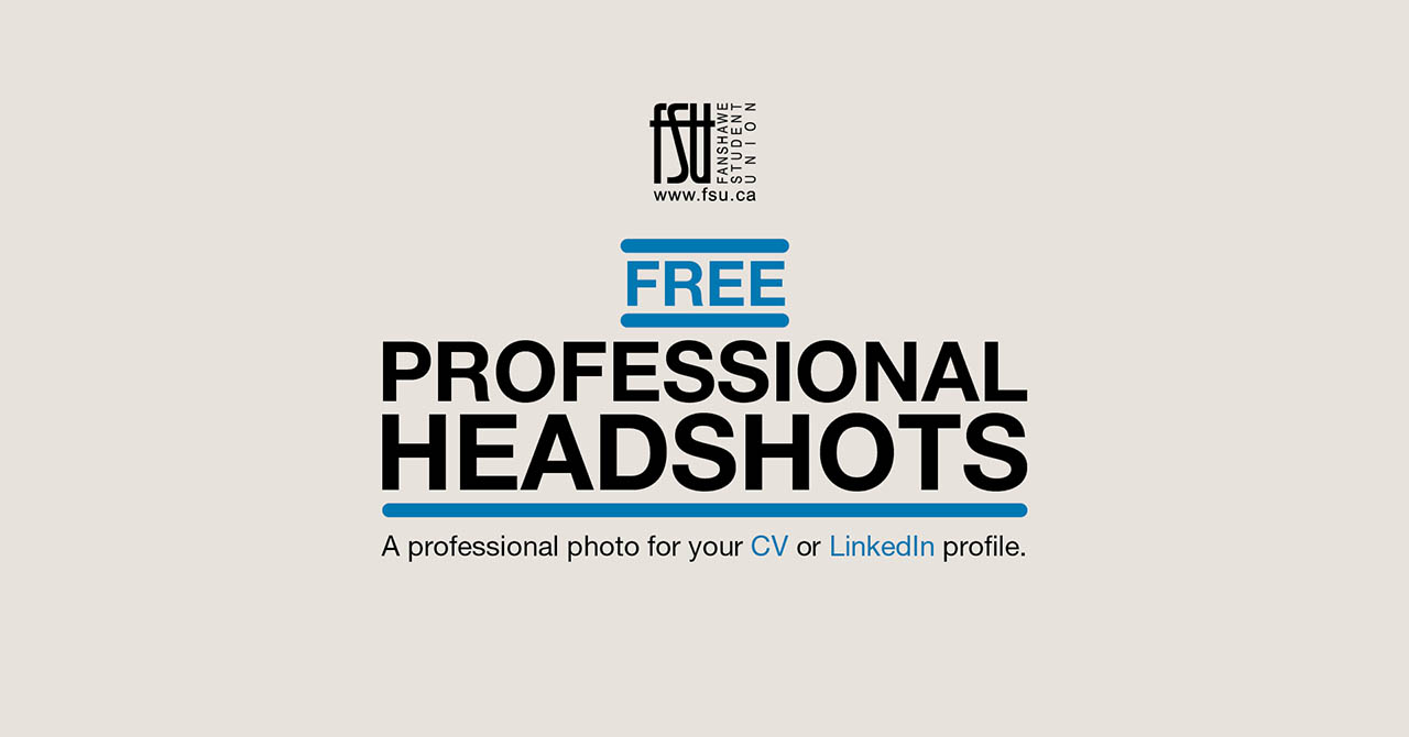 Free professional headshots offered for enhancing your CV or LinkedIn profile with a polished photo.