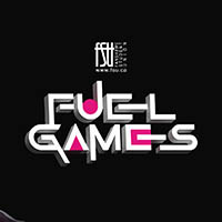 Fuel Games event poster with bold white and pink text on black background, asking Do you have what it takes? and event details for January 16 at 8 p.m. in Forwell Hall.