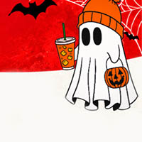 Halloween Trick or Treat Hunt event poster listing 10 campus locations for free candy on October 30 from 10 a.m. to 2 p.m. at Fanshawe College.