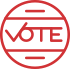 An illustration of a vote button