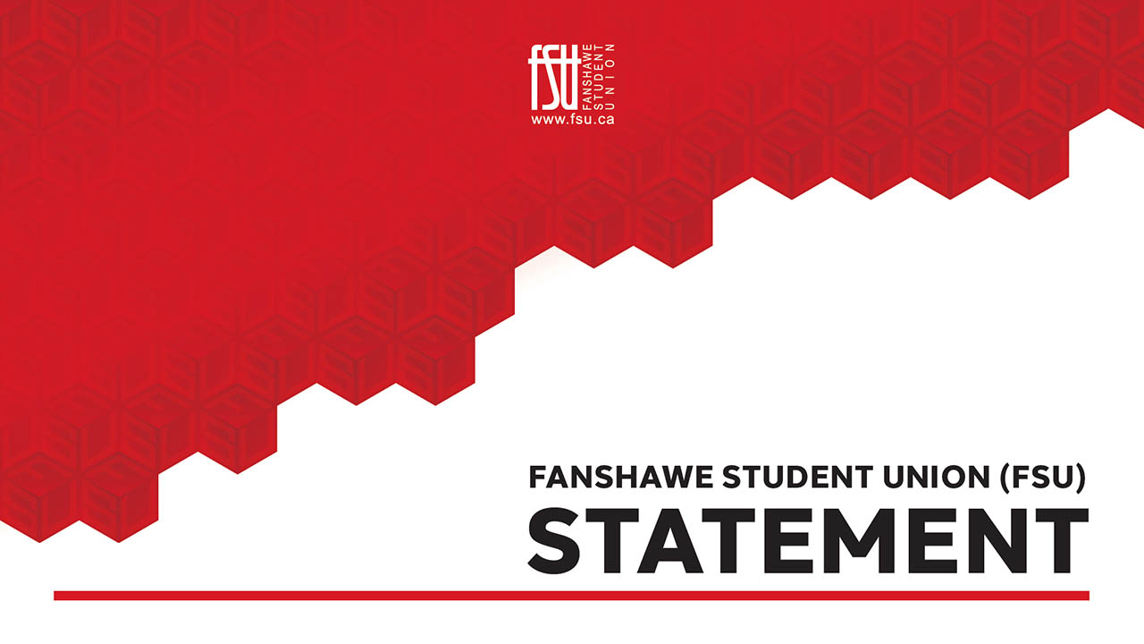 An image with the FSU logo and the text Fanshawe Student Union (FSU) update.