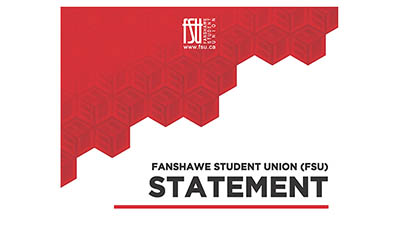 Text states Fanshawe Student Union (FSU) Statement