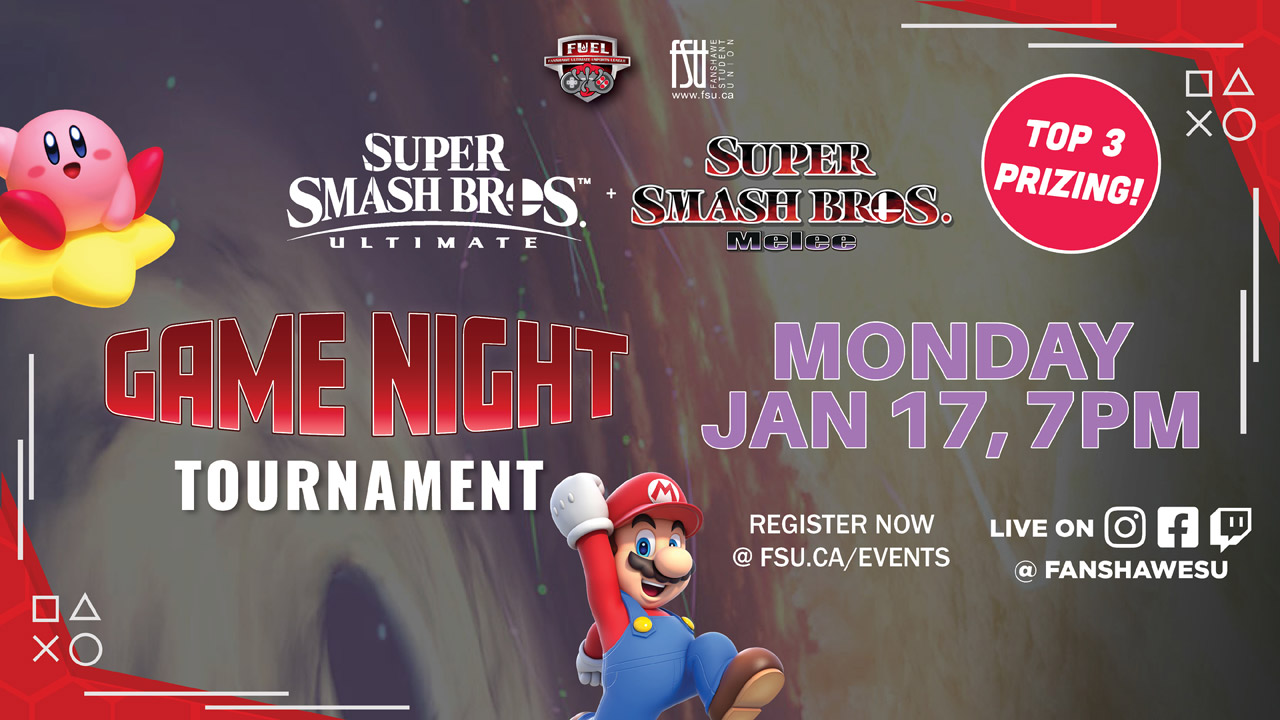 Game Night: Super Smash Bros. Tournaments