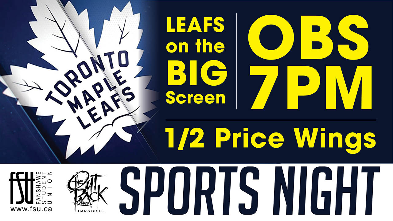 Sports Night in The Out Back Shack: Leafs vs. Wings