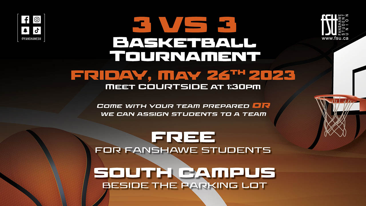 3 vs. 3 Basketball Tournament (South campus)