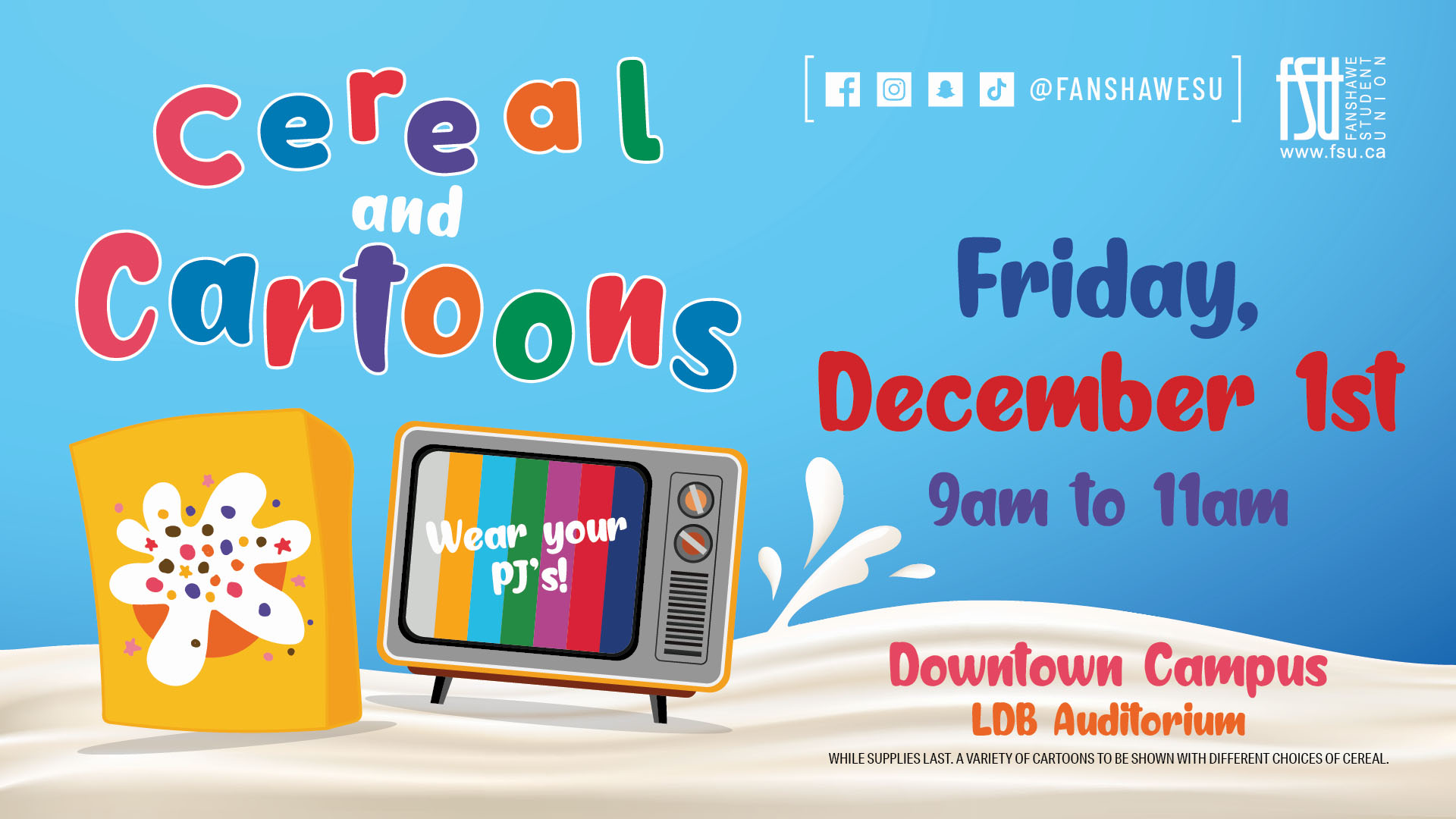 FSU Cereal and Cartoons