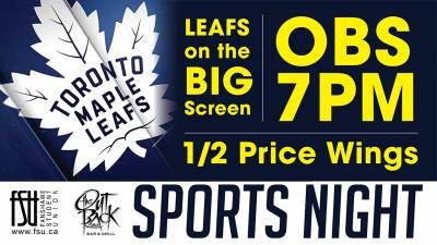 Sports Night in The Out Back Shack: Leafs vs. Wings