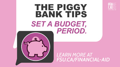 The Piggy Bank Tips - set a budget, period